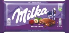 MILKA ΣΟΚΟΛΑΤΑ ΓΑΛΑΚΤΟΣ 90ΓΡ RAISINS & NUTS