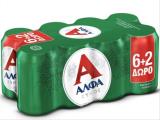 ΑΛΦΑ ΚΟΥΤΙ ΜΠΥΡΑ ( 6+2 ΔΩΡΟ Χ 330ML) x 3