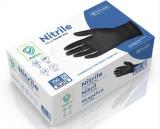NITRILE ΓΑΝΤΙΑ ΝΙΤΡΙΛΙΟΥ ΧΩΡΙΣ ΠΟΥΔΡΑ 100ΤΜΧ EXTRA LARGE ΜΑΥΡΑ