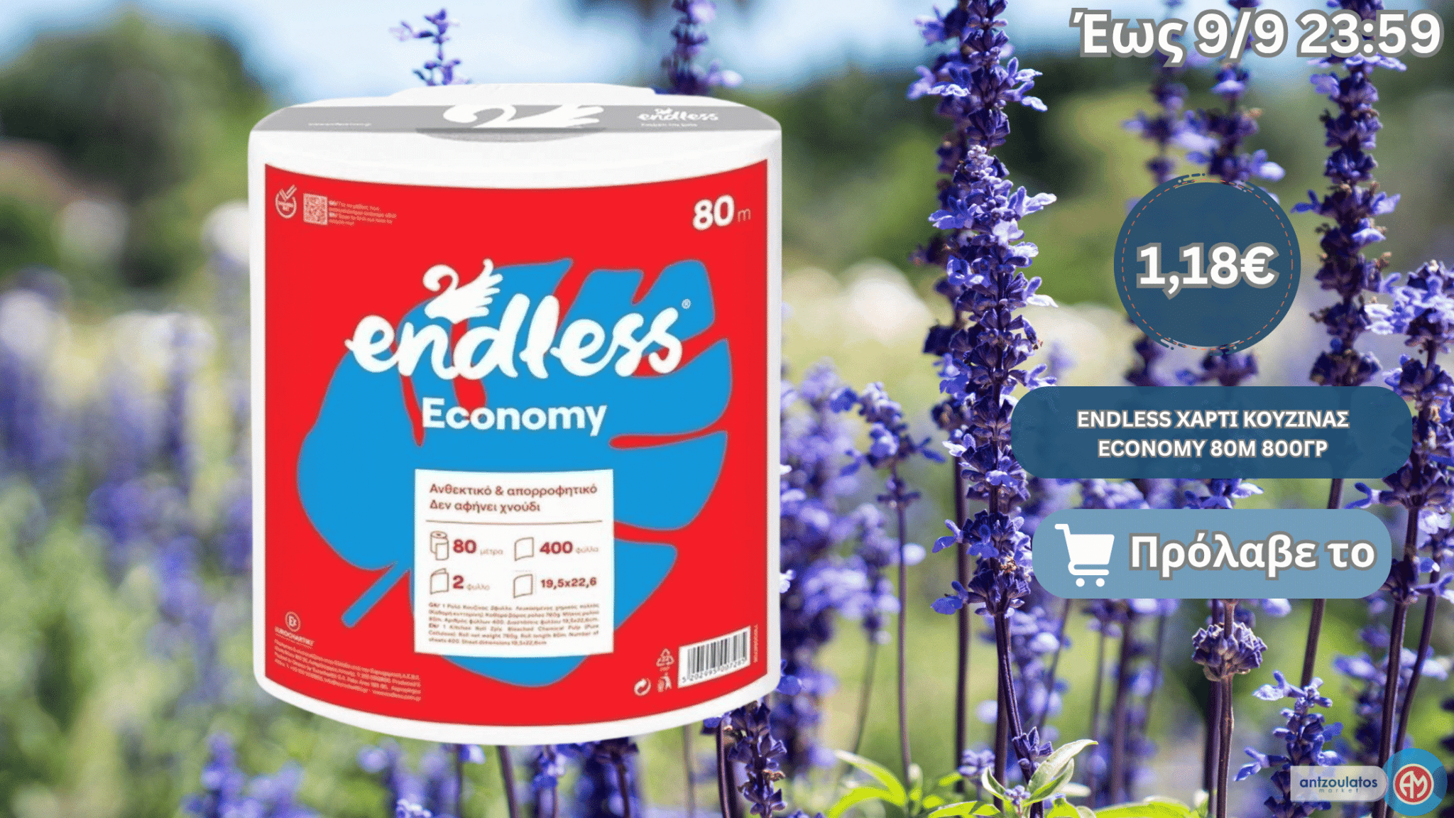 ENDLESS ΧΑΡΤΙ ΚΟΥΖΙΝΑΣ ECONOMY 80M 800ΓΡ