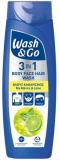 WASH & GO ΑΦΡΟΛΟΥΤΡΟ 360ML 3 ΣΕ 1 ΜΕ ΜΕΝΤΑ & LIME ΓΙΑ ΒΑΘΥ ΚΑΘΑΡΙΣΜΟ